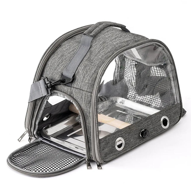 Portable Foldable Bird Cage Equipped with plastic chassis Handheld small pet bag Suitable for Parrot Hamster Hedgehog Chipmunk by zapcart