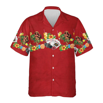 Bold Las Vegas 3D Print Beach Shirt For Men CN Guangdong by zapcart