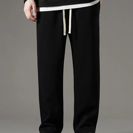 Anbican Mens Sweatpants Korean Fashion Drawstring Wide Leg by zapcart