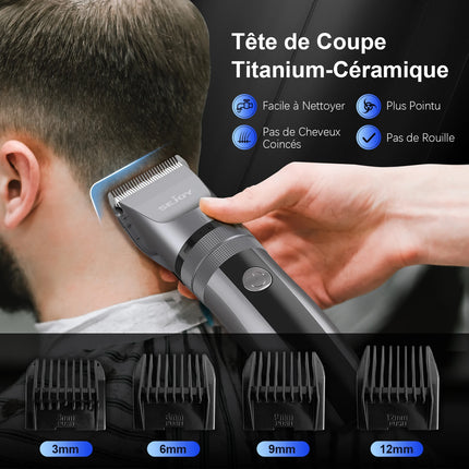 Sejoy USB Rechargeable Hair Clippers For Men Beard Trimmer