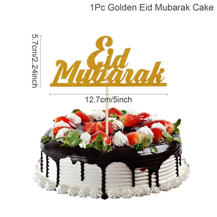 FENGRISECN Eid Mubarak Banner Plates Ramadan Tableware Kit by zapcart