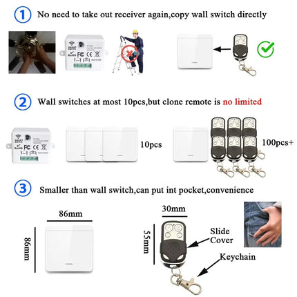 Choice 433MHz RF Remote Clone For Garage Doors And Gates by zapcart