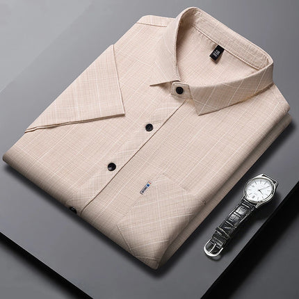 Choice Men No Iron Business Casual Short Sleeve Shirt by zapcart