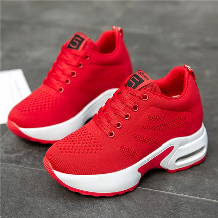 Women Platform Mesh Breathable Sneakers For Spring Comfort by zapcart