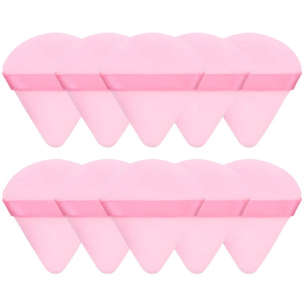 Kekelala 10Pcs Triangle Powder Puff Wet Dry Use For Loose Powder Liquid Cosmetic Soft Plush Powder Puff Makeup Foundation by zapcart