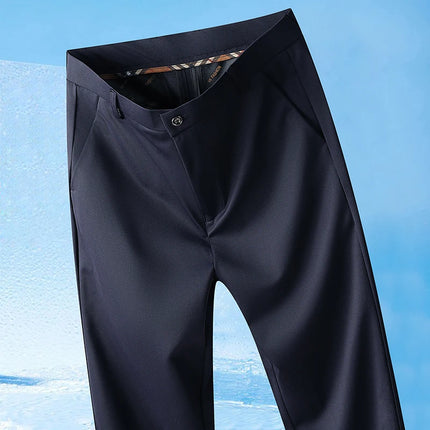 Mens Summer Thin Straight Stretch Pants No Ironing Ultra by zapcart
