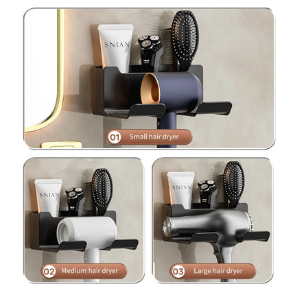 Choice Hair Dryer Holder Wall Mounted Bathroom Organizer