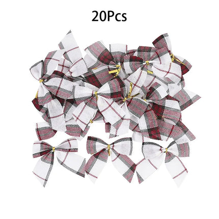 WNYZQCN Christmas Bows 10Pcs Gold Red Holiday Decor by zapcart
