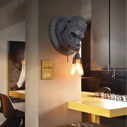 Sandyha Resin Gorilla Wall Lamp LED Ambient Light Bedroom by zapcart