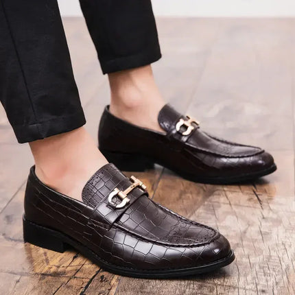 Maogu Mens Formal Leather Dress Shoes Breathable Plus Size by zapcart