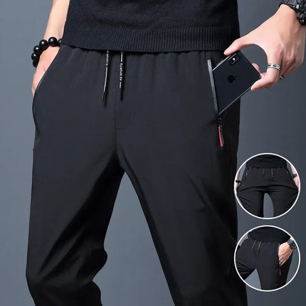 Men's Slim Fit Joggers Elastic Waist Casual Pants Jiangsu