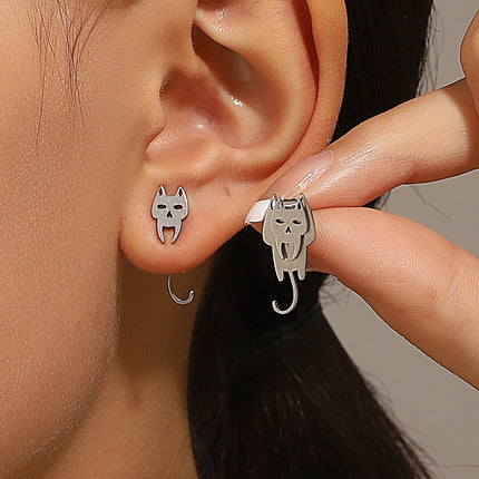 Retro Minimalist Geometric Square Detachable Triangles Stud Earrings for Women Fashion Jewelry Accessories Party Gifts by zapcart