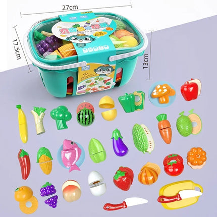 Kitchen Play House Toy Set Realistic Cutting Fruit For Kids by zapcart