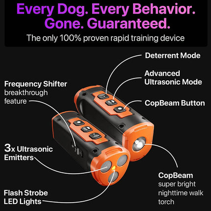ABQP Ultrasonic Dog Repeller For Pet Owners Rechargeable by zapcart