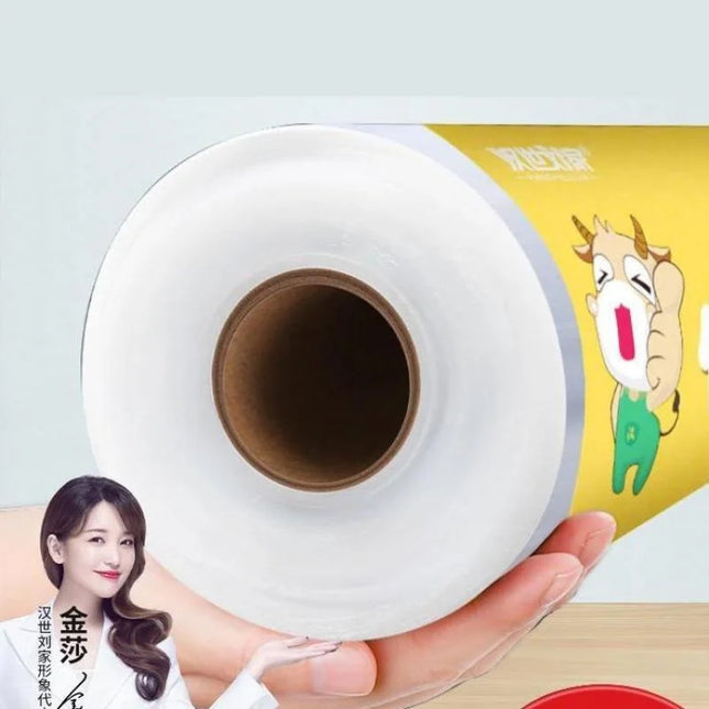 Large Roll Fresh-keeping Film PE Food Household Economic High Temperature Resistant Kitchen Food Packaging Food Wrap Food Cover by zapcart