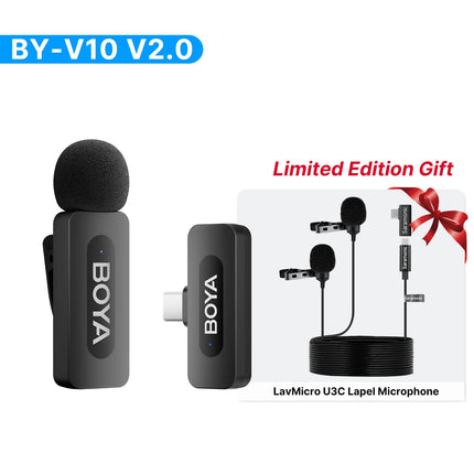 BOYA BYV3 Wireless Lavalier Microphone for iPhone Samsung by zapcart