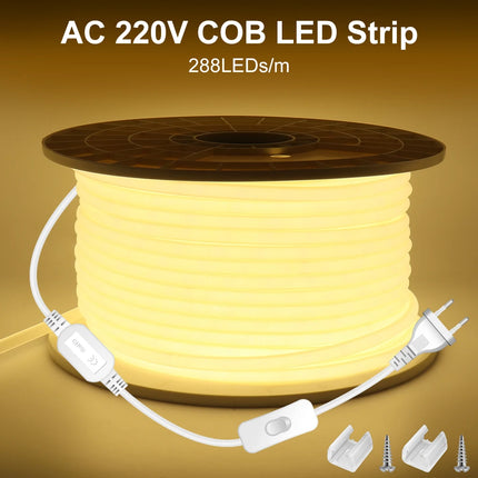 Freebeam COB LED Strip Light 20m 50m High Bright Bedroom by zapcart