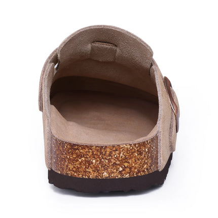Kidmi Womens Genuine Suede Clogs With Soft Footbed by zapcart