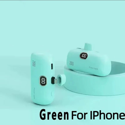 Tideboom Mini Power Bank 5000mAh Built In Cable For iPhone by zapcart