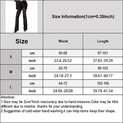 Women's Sexy High Waisted Wide Leg Pants Elastic Waist Lace by zapcart