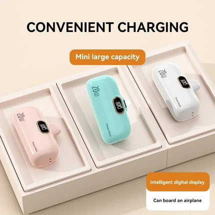 Tideboom Mini Power Bank 5000mAh Built In Cable For iPhone by zapcart