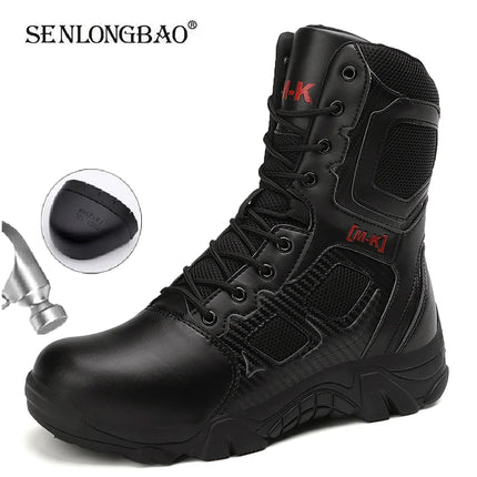 Senlong Outdoor Waterproof Steel Toe Safety Boots For Men by zapcart
