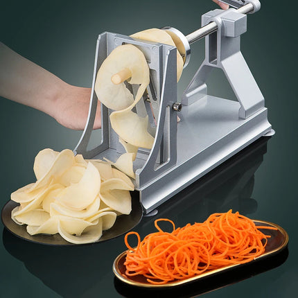 Metal Vegetable Spiralizer 3 Blades Potato Slicer Noodles and Curly Chips Maker Cabbage Carrot Grater Kitchen Accessories by zapcart