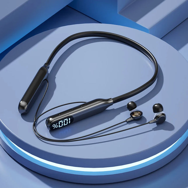 DIXSG Wireless Neckband Earphones ANC Gamers LED Display by zapcart