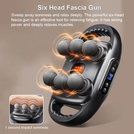 Peicon Fascia Gun Massager For Athletes SixHead Deep Tissue by zapcart