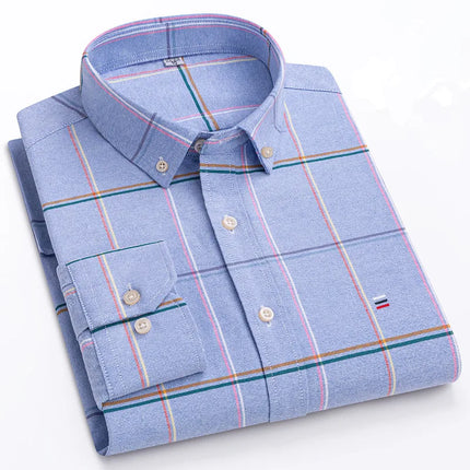 Bamboople Men 100 Percent Cotton Oxford Formal Shirt 7XL by zapcart
