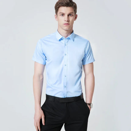Bamboo Fiber Stretch Men Shirt CN Zhejiang Anti Wrinkle by zapcart