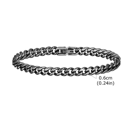 Vnox 18cm/20cm/22cm Stainless Steel Bold Cuban Bracelets for Men Women,6mm/8mm/10mm/12mm Width Miami Curb Links Wristband Gift by zapcart