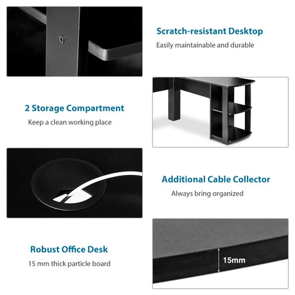General Use L Shaped Desk For Gaming And Office Storage by zapcart