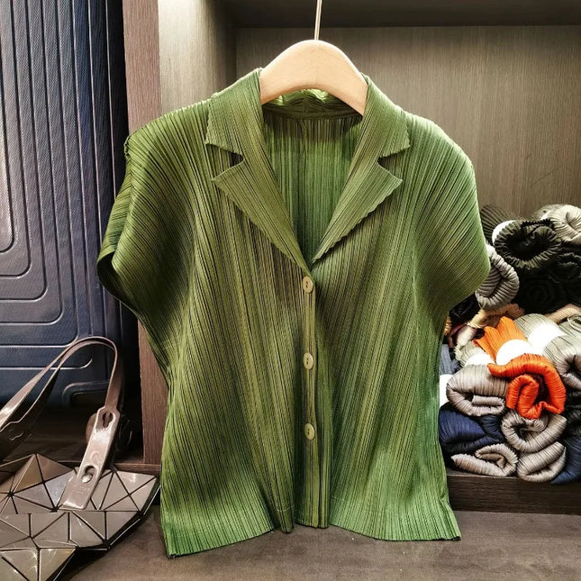 Miyake Short Jacket Cardigan Lightweight Summer Office Wear by zapcart