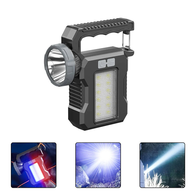 ZHIYU USB Rechargeable Solar LED Flashlight Outdoor Camping by zapcart
