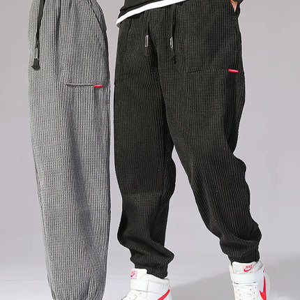 Zoyleircn Corduroy Sweatpants For Men Loose Fit Tech Fleece by zapcart