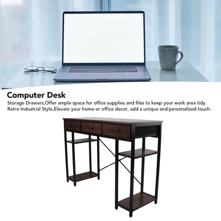 Breylee Gaming Desk with Drawer Retro Bedroom Table by zapcart
