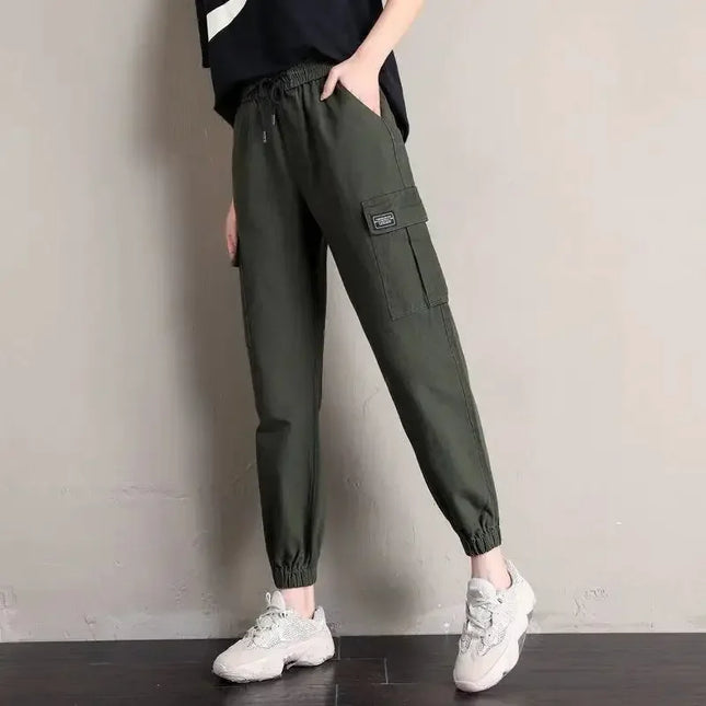 Cargo Pants Women High Waist Baggy Streetwear Joggers by zapcart
