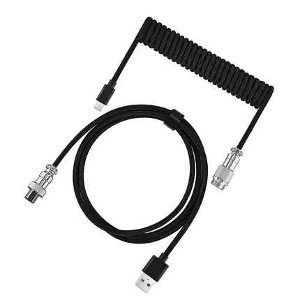 NNBILI Aviator Coiled Keyboard Cable Type C USB for Gamers by zapcart