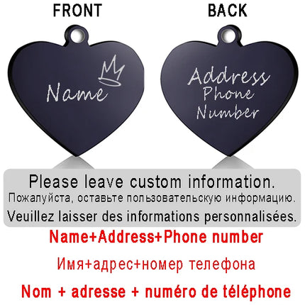PAWFECT Dog ID Heart Tag Custom Engraved Pet Necklace by zapcart
