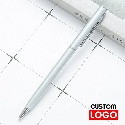 20-200 Pens Metal Ballpoint Pens Rose Gold Free Custom Logo Advertising Lettering Engraved Name School Office Supplies Gifts by zapcart