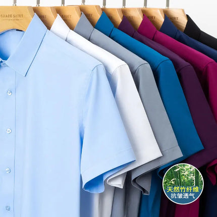 Bamboo Fiber Stretch Men Shirt CN Zhejiang Anti Wrinkle by zapcart