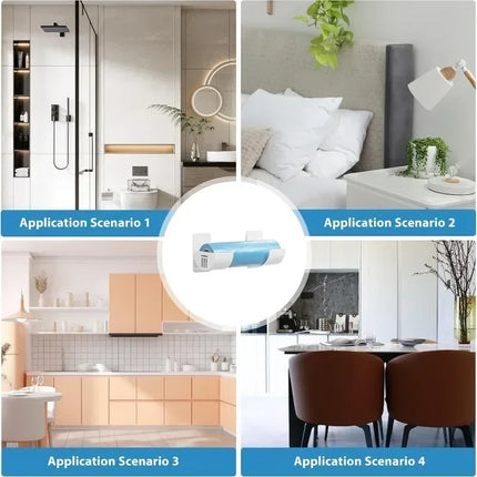 20/2pcs Wall Mount Trash Bag Holders Plastic Poly Bathroom Waste Bag Hook Dispenser Kitchen Freshness Film Roll Storage Rack by zapcart