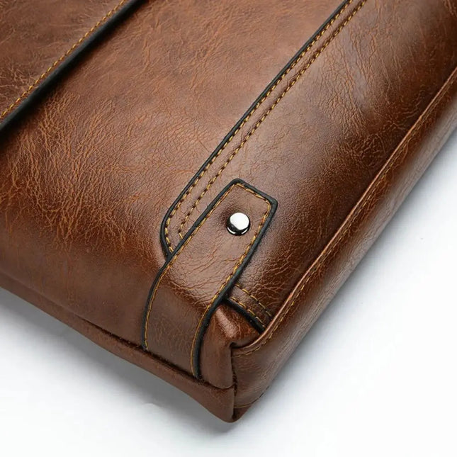 CN Men PU Leather Briefcase Laptop Bag For Business by zapcart