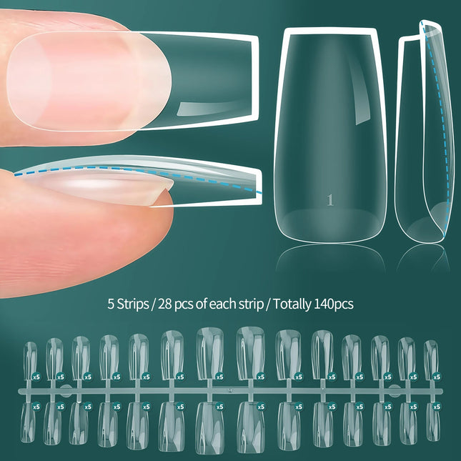 Nailpop Instant Apex Nail Tips Pro Thick Extensions DIY by zapcart