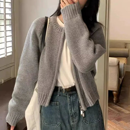 Lucyever Women Knit Cardigan Autumn Winter Cozy Loose Fit by zapcart