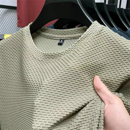 Men Ice Silk Mesh T Shirt Summer Short Sleeve Cooling Tee by zapcart