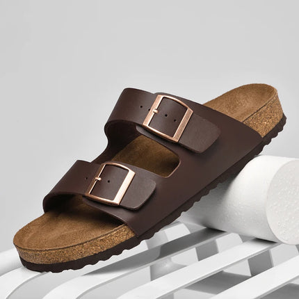 Cymercan Men Leather Sandals Breathable Antiskid Comfort by zapcart