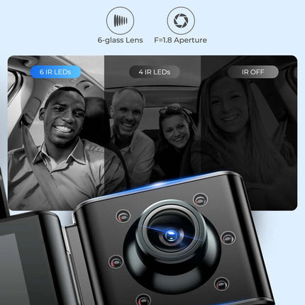 AZDOME M550 Pro Dash Cam 4K Front GPS Night Vision for Cars by zapcart