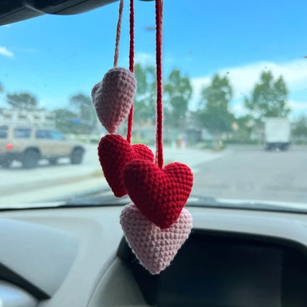 GuangdongChoice Heart Car Mirror Charm Women Crochet Decor by zapcart